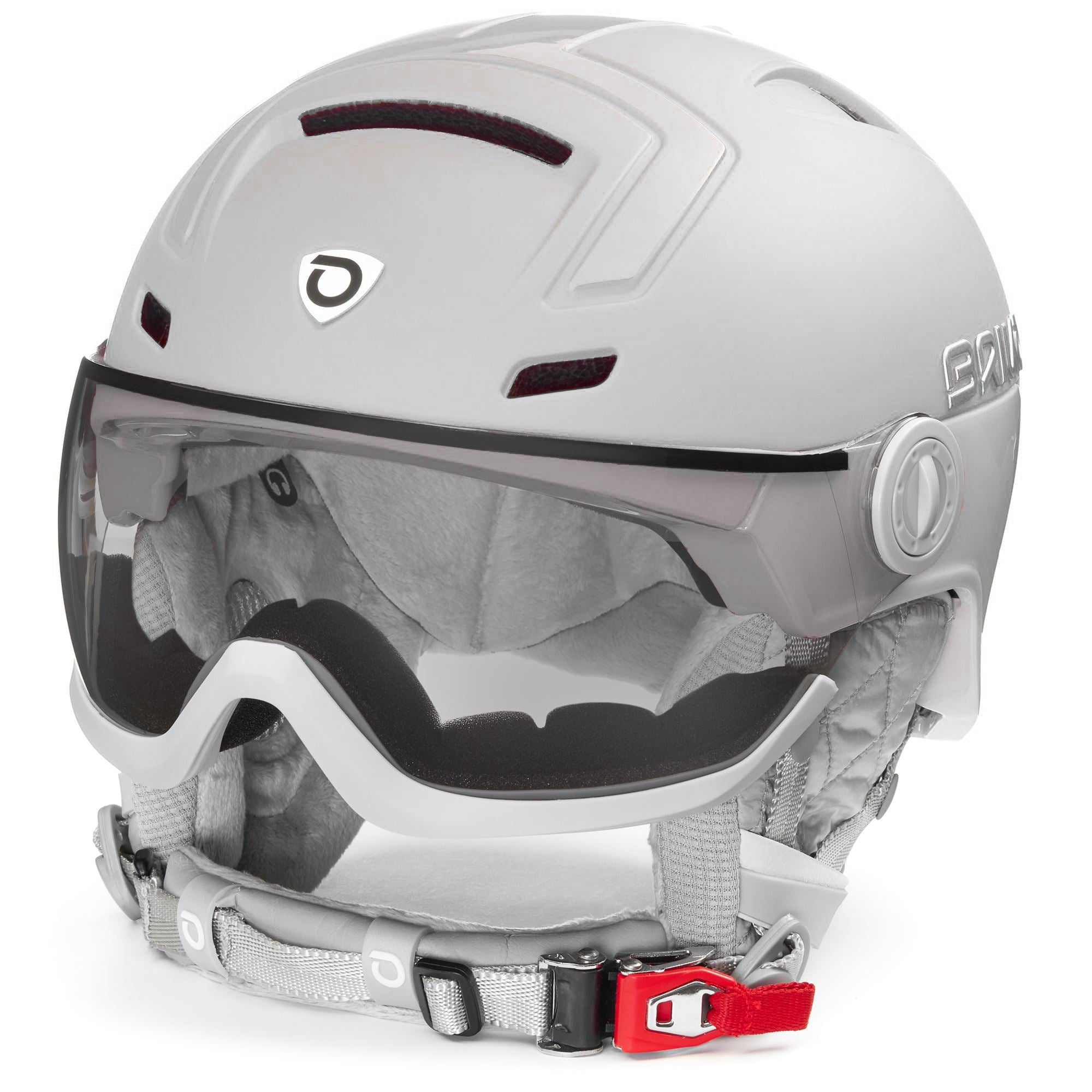 Ram4 bianco brillante mezzo casco donna casco moto luce