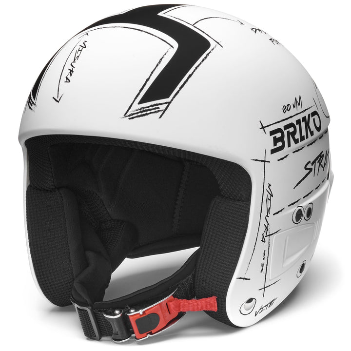 Helmets Unisex VULCANO FIS 6.8 GRAPHIK Helmet MATT WHITE - BLACK Photo (jpg Rgb)			