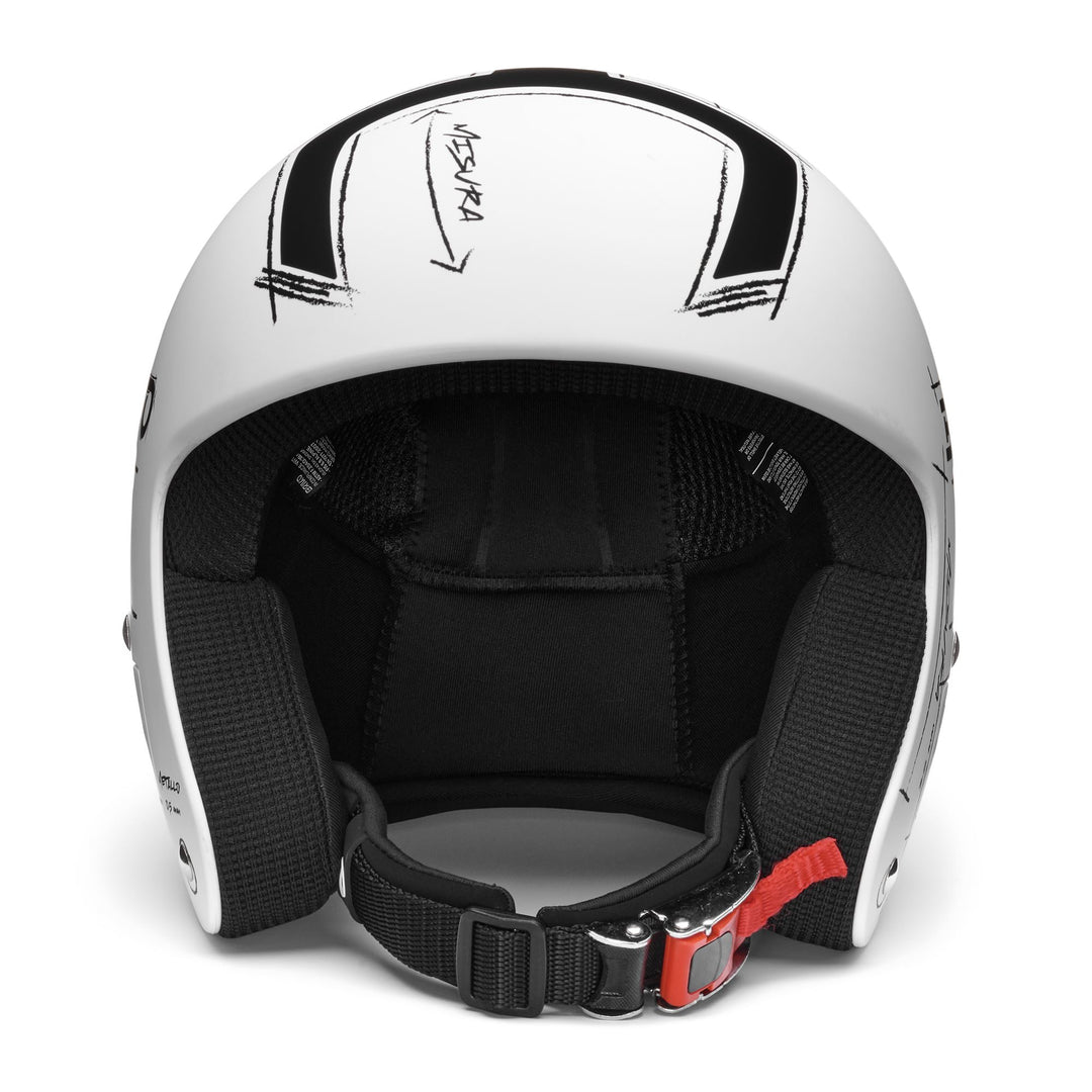 Helmets Unisex VULCANO FIS 6.8 GRAPHIK Helmet MATT WHITE - BLACK Dressed Side (jpg Rgb)		