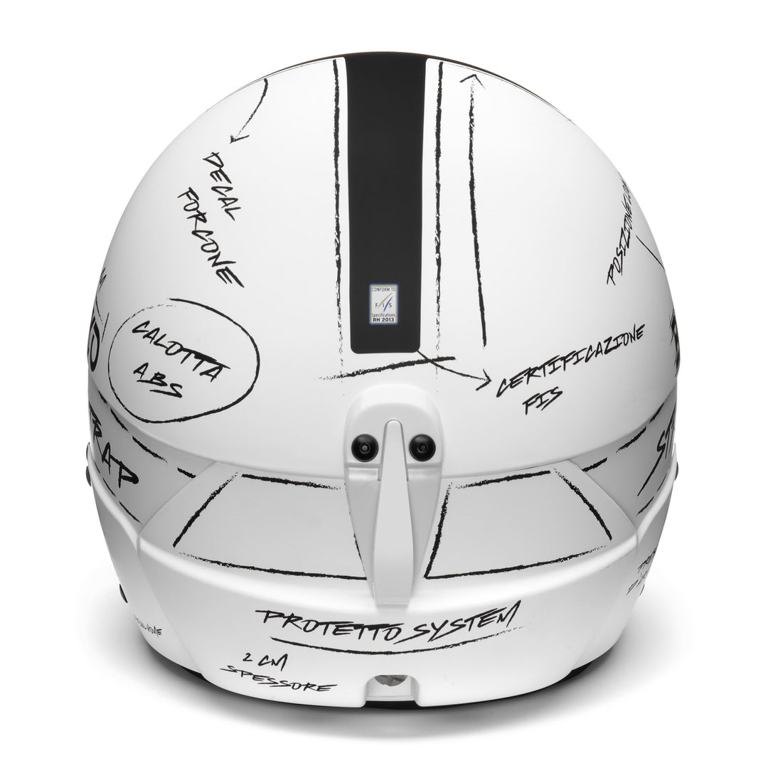 Helmets Unisex VULCANO FIS 6.8 GRAPHIK Helmet MATT WHITE - BLACK Dressed Back (jpg Rgb)		