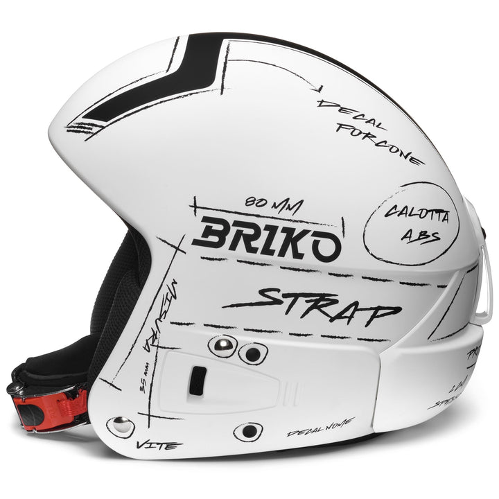 Helmets Unisex VULCANO FIS 6.8 GRAPHIK Helmet MATT WHITE - BLACK Dressed Front (jpg Rgb)	