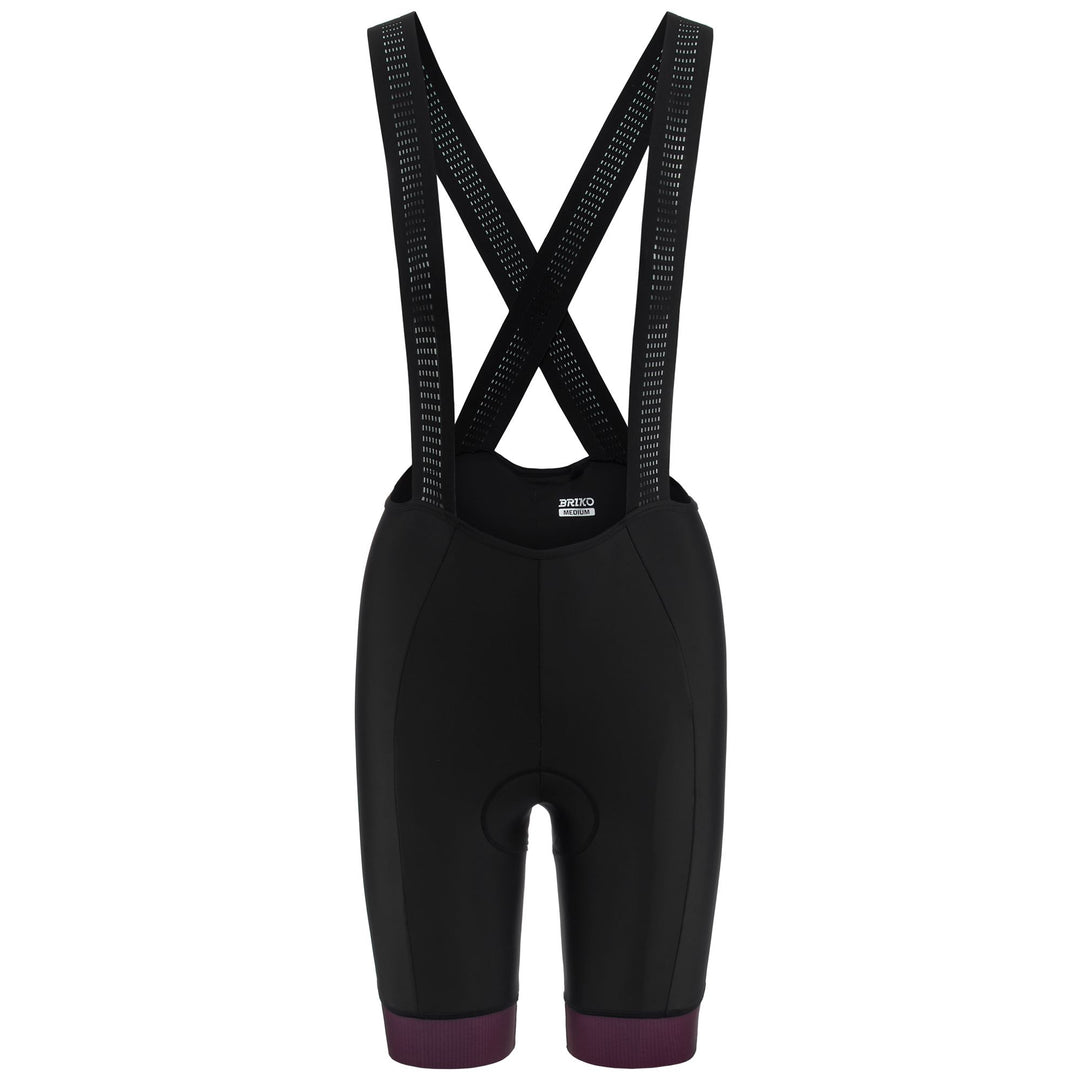 Sport Suits Woman BLOWN LADY BIBSHORT Bib BLACK - VIOLET WINE Photo (jpg Rgb)			