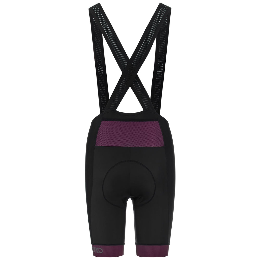 Sport Suits Woman BLOWN LADY BIBSHORT Bib BLACK - VIOLET WINE Dressed Side (jpg Rgb)		