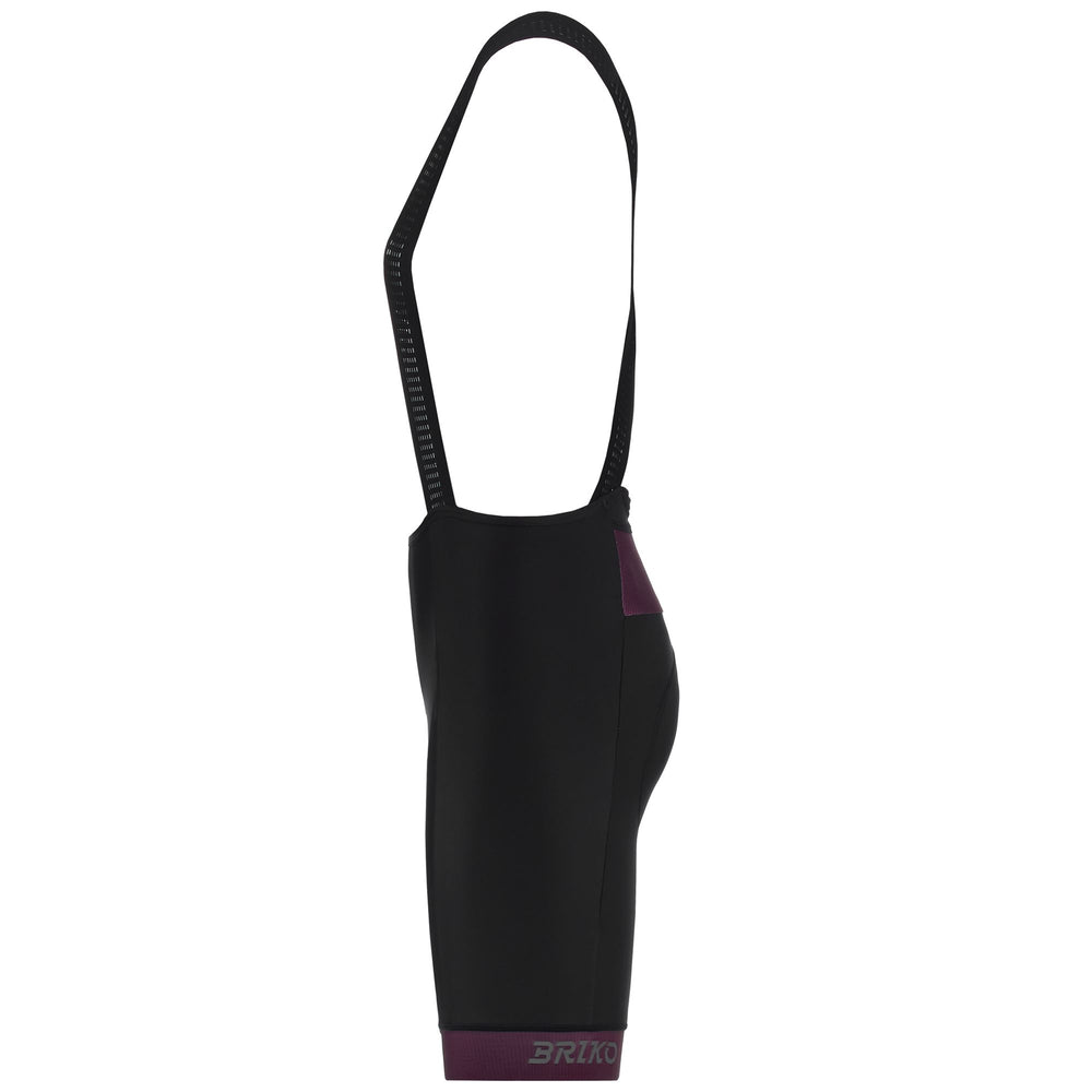 Sport Suits Woman BLOWN LADY BIBSHORT Bib BLACK - VIOLET WINE Dressed Front (jpg Rgb)	