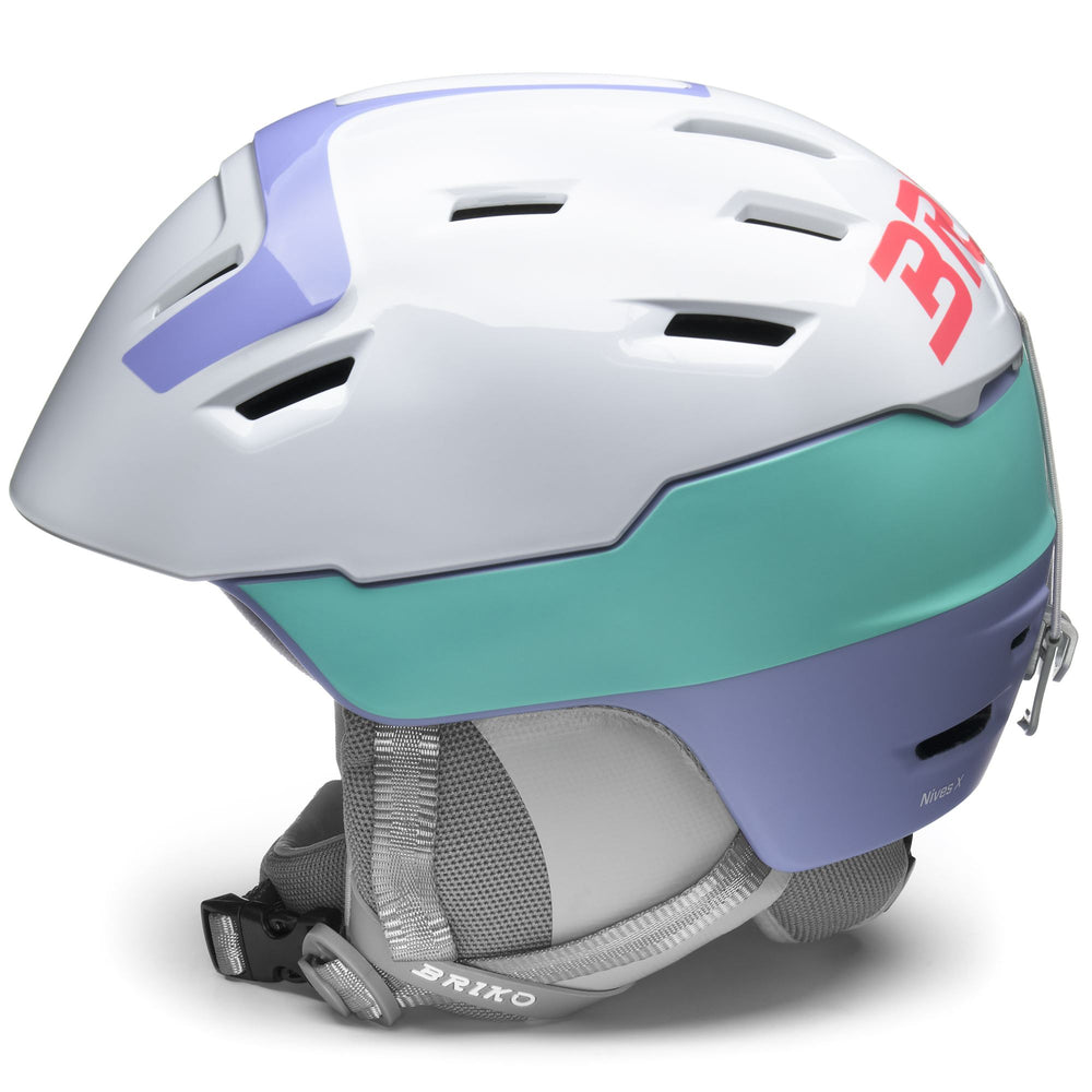 Helmets Woman NIVES X Helmet SHINY MATT WHITE - LAVANDER VIOLET - VIKING GREEN - RED Dressed Front (jpg Rgb)	