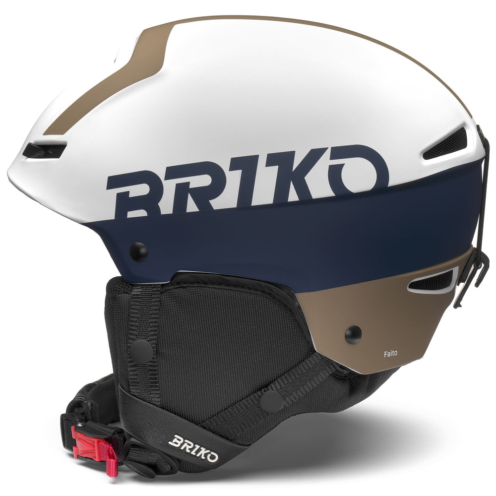 Helmets Unisex FAITO EPP 2.0 Helmet MATT WHITE - PICKLED BLUEWOOD - SHADOW BROWN Dressed Front (jpg Rgb)	