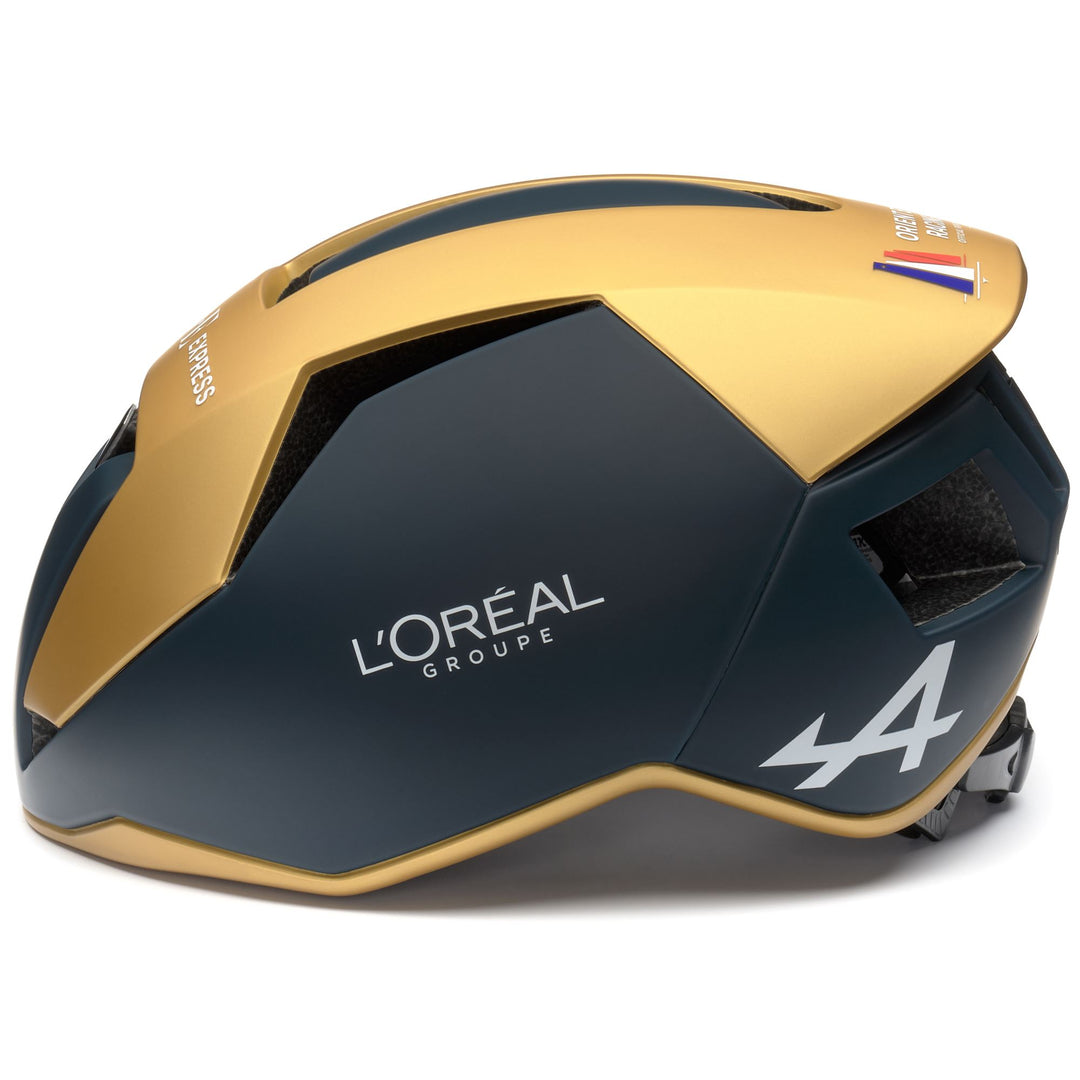 Helmets Unisex GASS OE Helmet DARK BLUE - GOLD Dressed Front (jpg Rgb)	