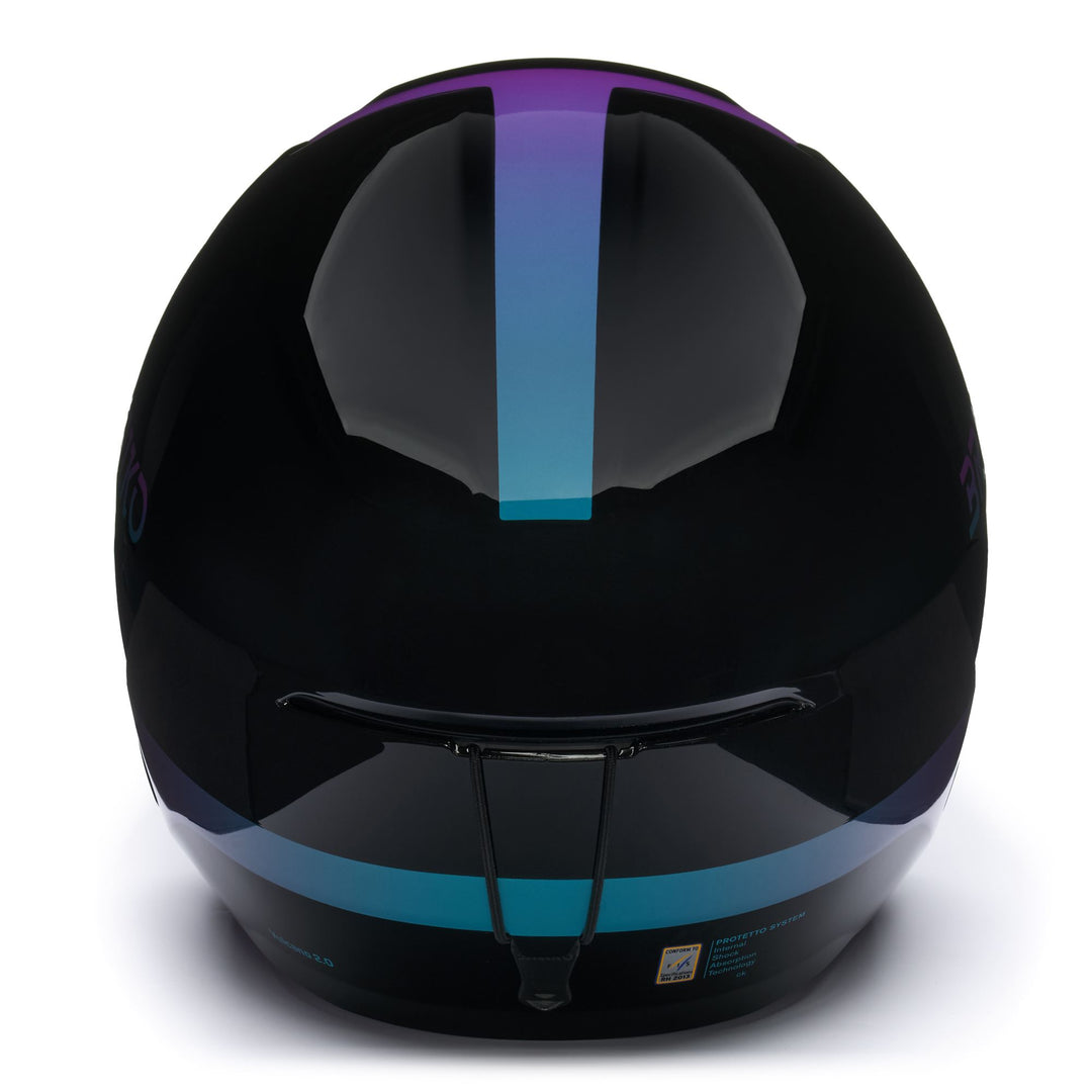 Helmets Unisex VULCANO 2.0 Helmet SHINY BLACK - VIOLET - BONDI BLUE Dressed Back (jpg Rgb)		