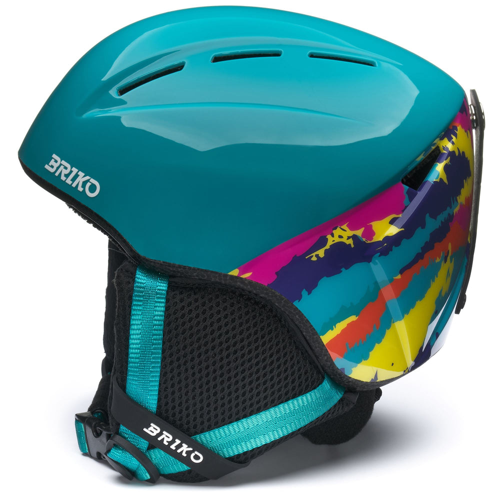 Helmets Unisex MAKALU GRAPHIK Helmet SHINY BLUE LAGOON - MULTICOLOR Dressed Front (jpg Rgb)	