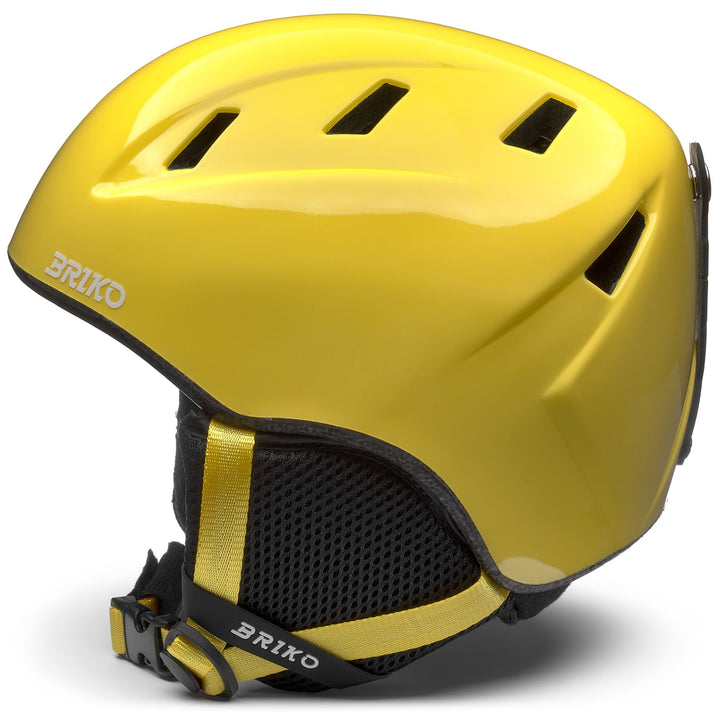 Helmets Kid unisex MAKALU Helmet SHINY YELLOW - WHITE Dressed Front (jpg Rgb)	