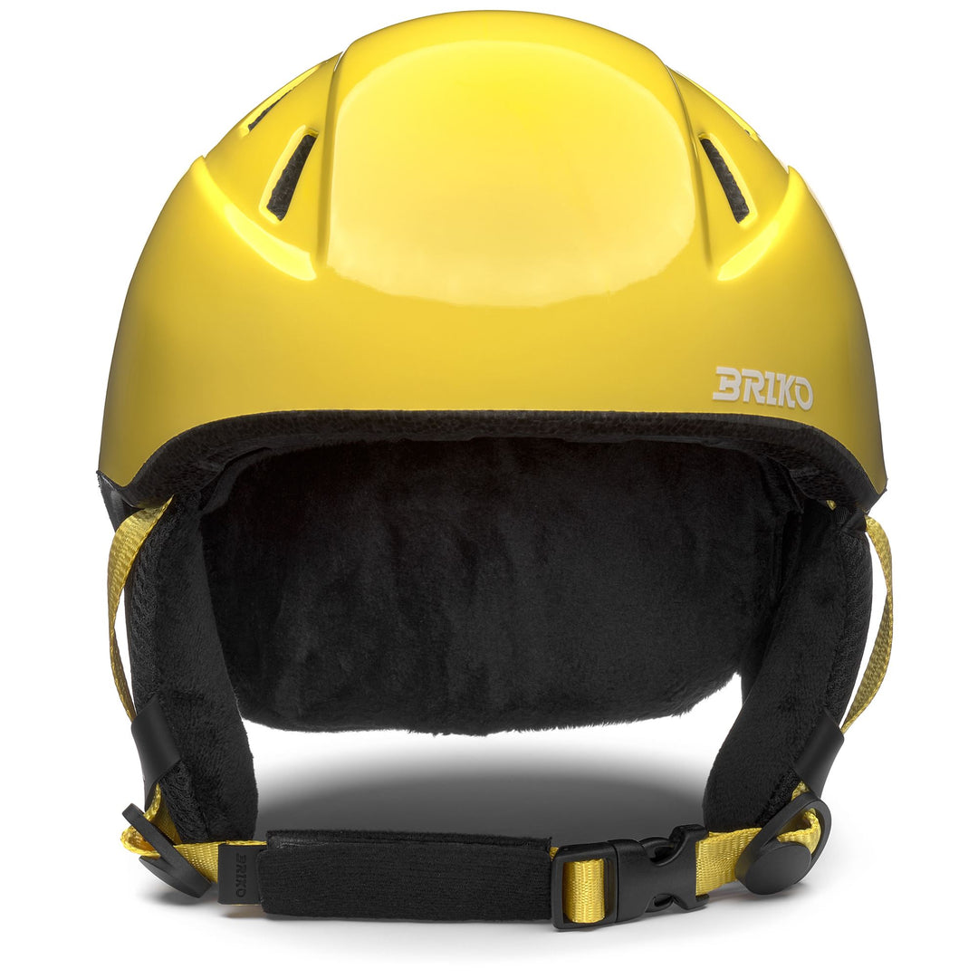 Helmets Kid unisex MAKALU Helmet SHINY YELLOW - WHITE Dressed Side (jpg Rgb)		