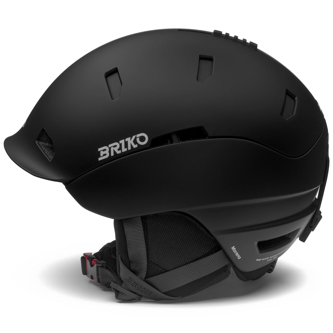 Helmets Unisex MORENO Helmet MATT BLACK - WHITE Dressed Front (jpg Rgb)	