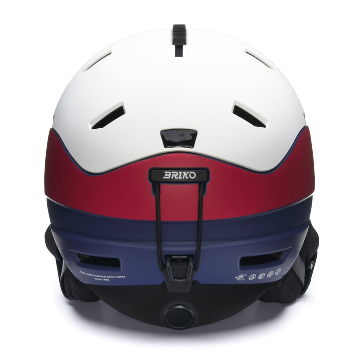 Helmets Unisex MORENO Helmet MATT WHITE - SHIRAZ RED - BISCAY BLUE Dressed Back (jpg Rgb)		