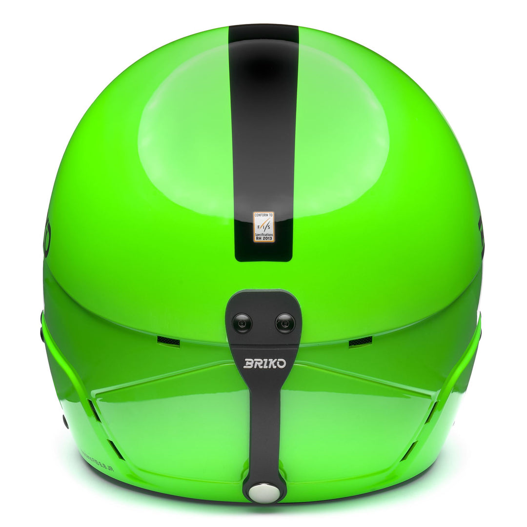 Helmets Kid unisex VULCANO FIS 6.8 JR Helmet SHINY NEON GREEN - BLACK Dressed Back (jpg Rgb)		