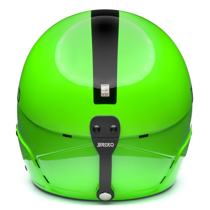 Helmets Kid unisex VULCANO FIS 6.8 JR Helmet SHINY NEON GREEN - BLACK Dressed Back (jpg Rgb)		