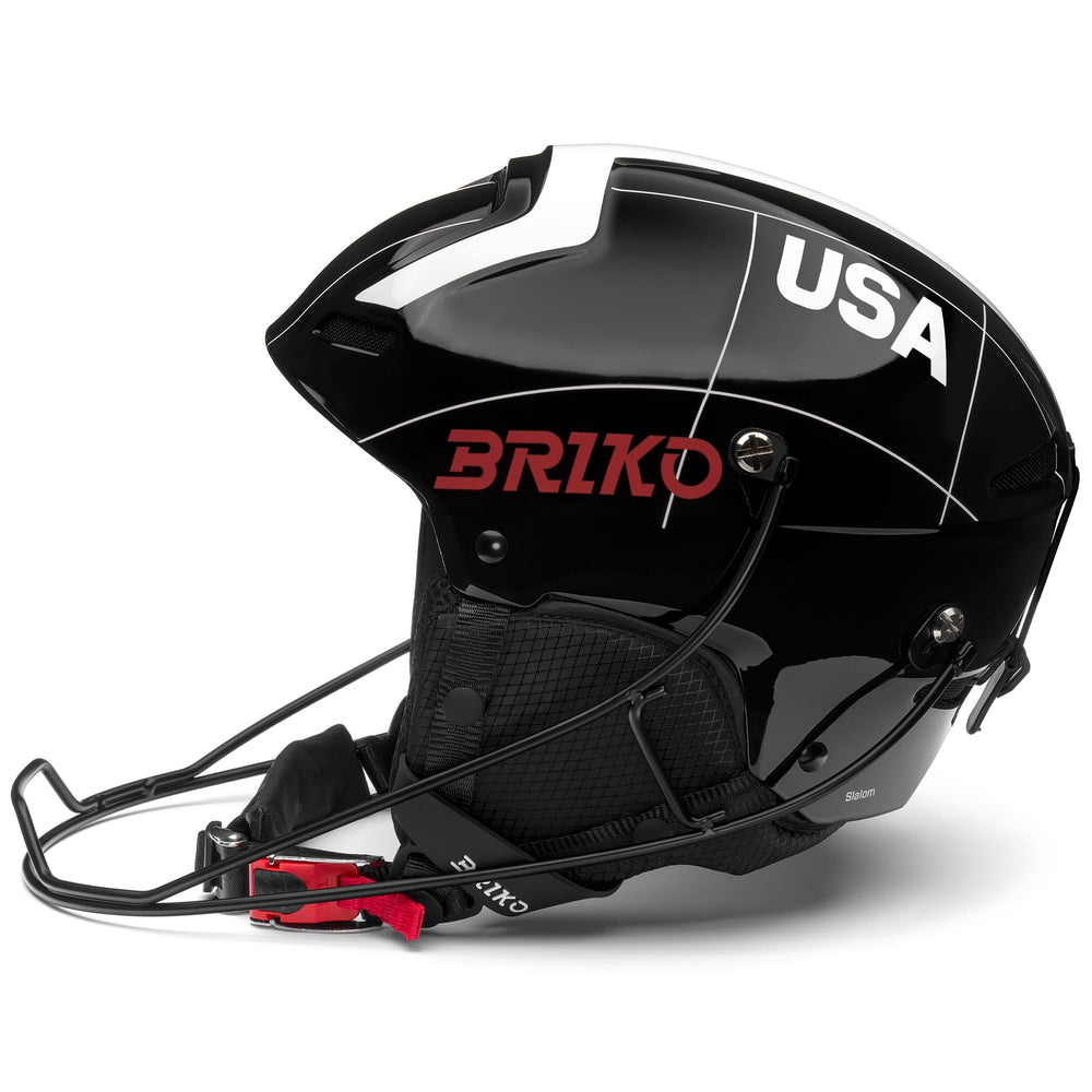 Helmets Unisex SLALOM 2.0 USA Helmet SHINY BLACK - WHITE - CARDINAL RED Dressed Front (jpg Rgb)	