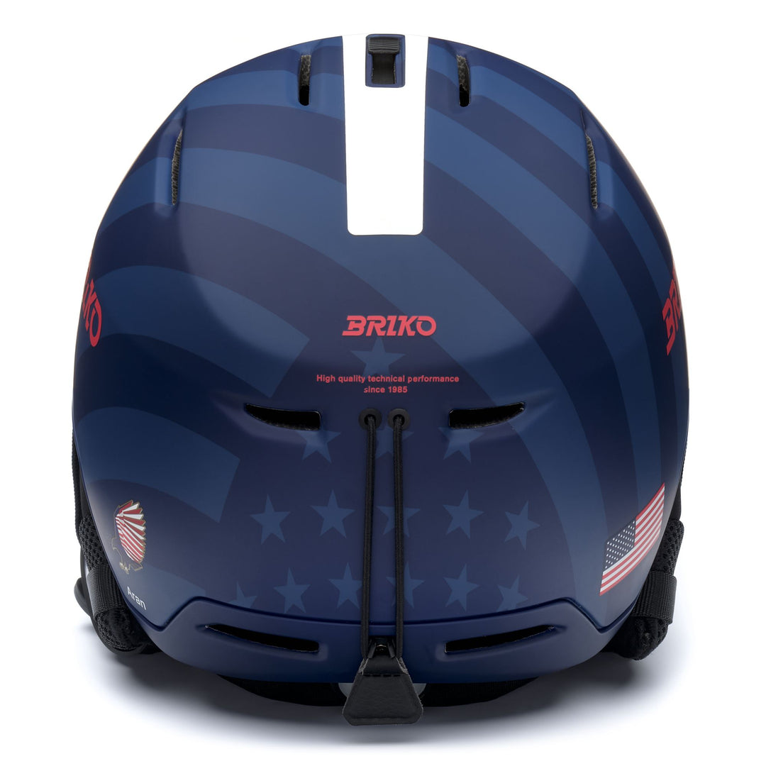 Helmets Unisex ARAN USA Helmet MATT TANGAROA BLUE - BISCAY BLUE - CARDINAL RED - WHITE Dressed Back (jpg Rgb)		