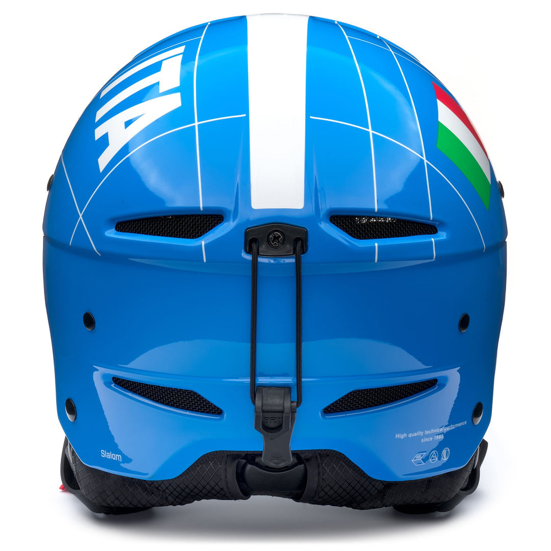 Helmets Unisex SLALOM 2.0 ITALIA Helmet SHINY SCIENCE BLUE - WHITE Dressed Back (jpg Rgb)		