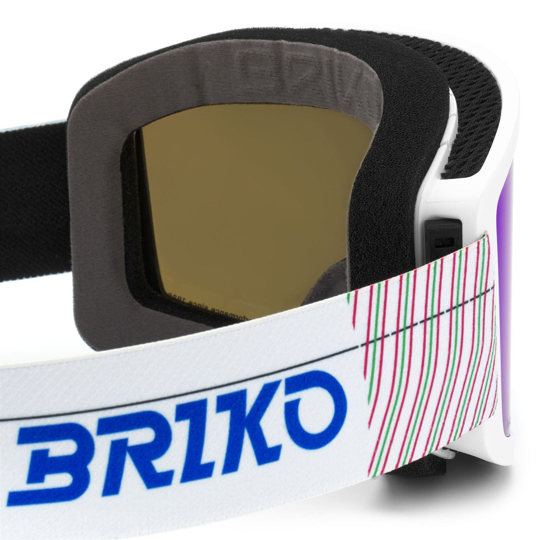 Goggles Unisex FROSTBITE ITALIA Ski Goggles MATT WHITE - SCIENCE BLUE - BM3 Dressed Back (jpg Rgb)		