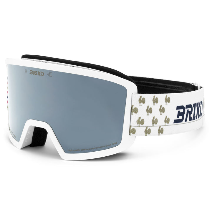 Goggles Unisex FROSTBITE FRANCE Ski Goggles MATT WHITE - TANGAROA BLUE - SM3 Dressed Side (jpg Rgb)		