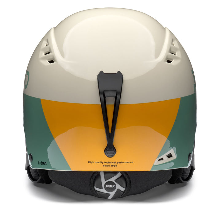 Helmets Unisex INDREN Helmet SHINY SOFT AMBER - VIRIDIAN GREEN - TANGERINE YELLOW Dressed Back (jpg Rgb)		