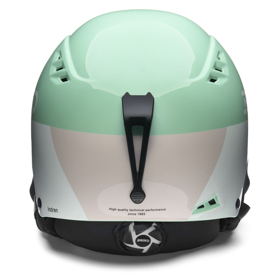 Helmets Unisex INDREN Helmet SHINY EDGEWATER GREEN - WHITE - OYSTER PINK Dressed Back (jpg Rgb)		