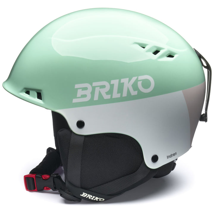 Helmets Unisex INDREN Helmet SHINY EDGEWATER GREEN - WHITE - OYSTER PINK Dressed Front (jpg Rgb)	