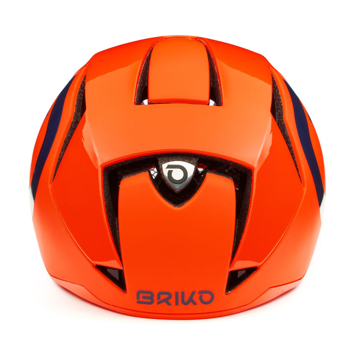 Helmets Unisex GASS 2.0 Helmet SHINY MATT ORANGE FLUO - BLUE Dressed Back (jpg Rgb)		