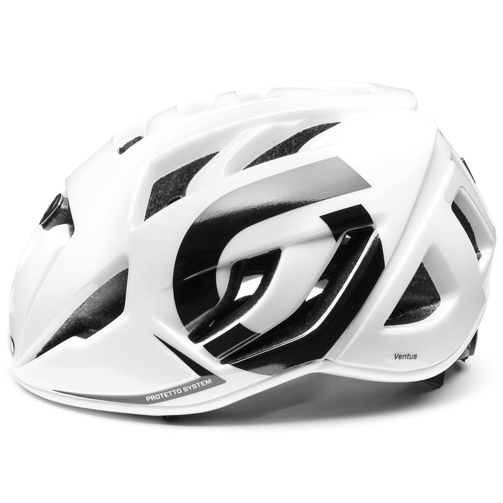 Helmets Unisex VENTUS 2.0 Helmet SHINY WHITE - BLACK Dressed Front (jpg Rgb)	