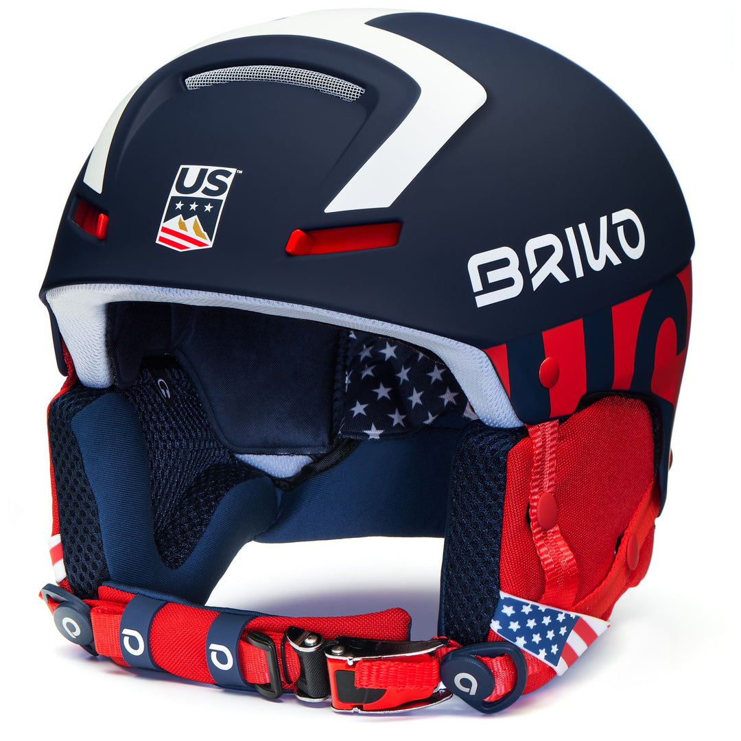 Helmets Unisex FAITO - USSA Helmet MATT BLUE WHITE RED Photo (jpg Rgb)			