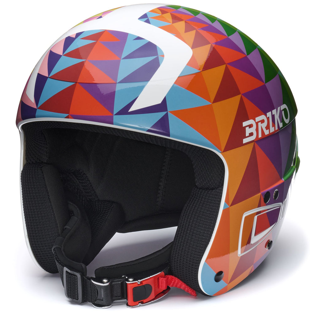 Helmets Unisex VULCANO FIS 6.8 GRAPHIK Helmet SHINY POMEGRANATE ORANGE -  FUN GREEN - PERSIAN BLUE